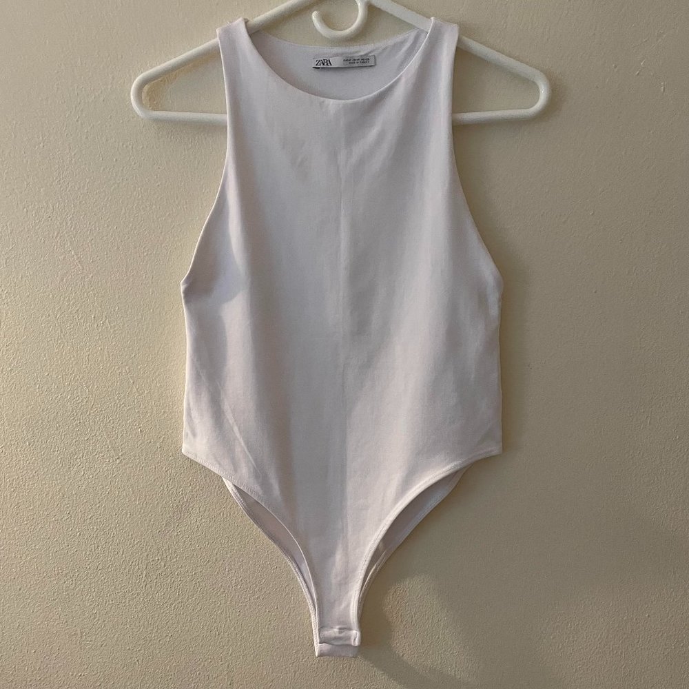 - ZARA   White Bodysuit Top